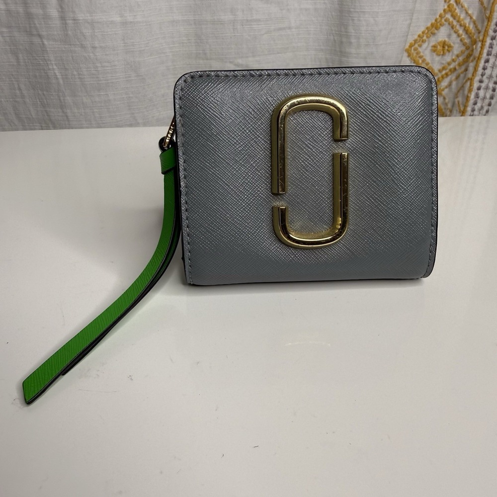 marc jacobs wallet women small Gray Green Blue